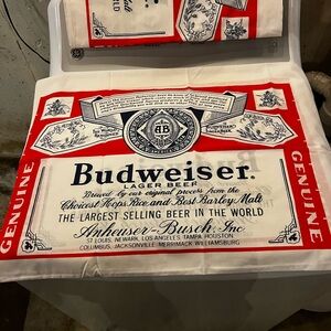 NWOT Vintage Budweiser Twin Pillow Cases